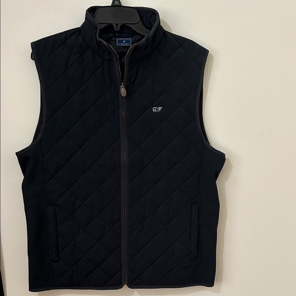 Vineyard Vines Mens Black Quilted Vest